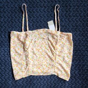 BP Floral Ruched Bustier Camisole